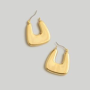 Madewell Chunky Triangle Hoop Earrings NWT